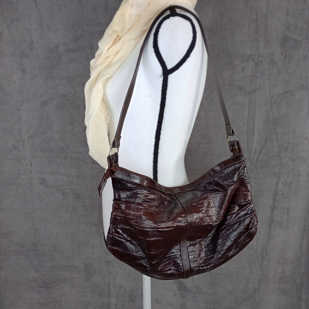 Carlo‎ Amboldi Burgundy Eel Designer Shoulder Everyday Soft Unique